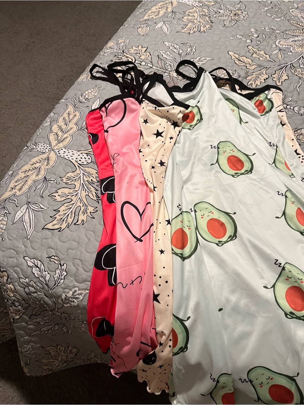 Girls' Light Green Avocado Print Nightgown - Cute Sleepwear